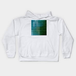 Dark Spring Green Abstract Low Polygon Background Kids Hoodie